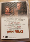 2019 Twin Peaks Archives Clay Wilcox   Brett Vadset Dual Autograph Card Sweet