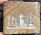 Taj Mahal Hinged Jewelry Trinket Box Marble Stone Inlay Mother Of Pearl