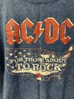 Ac dc For Those About To Rock Blue Graphic T-shirt Adult M Rock   Pop Tee