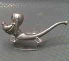 Vintage 1960s Walt Disney Productions Plastic Pluto Bubble Pipe Red Silver 4 5 