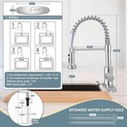 Kitchen Faucet Brushed Nickel With Pull Down Sprayer   Soap Dispenser  Stainless