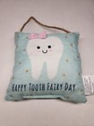 Tooth Fairy Door Pillow  happy Tooth Fairy Day  Boys Blue Bow Tie Twine Rope