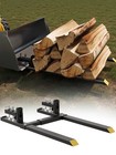 65  Heavy Duty Clamp-on Pallet Forks   Adjustable Stabilizer Bar For Tractor