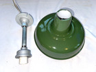 1930s Multi 12  Porcelain Enamel Green Industrial  Barn Light Vintage Pendant A