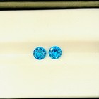 5a Blue Topaz Cz Round Loose Stones 0 5mm-10mm Cubic Zirconia Gem Jewelry