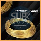 Unplated   0 3mm -  5mm Diameter Jewelry Making   Wire Craft Brass Round Wire Bare