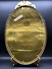 Antique Wwi Us Army Soldier Portrait Oval Brass Eagle Flag Frame Military Photo
