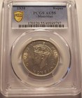 British Mauritius  1938 George Vi Rupee  Pcgs Au 55  200 000 Mintage