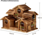 Bird House For Outside  Five Hole  Large Wooden Birdhouse  Garden Decor
