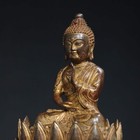 8  China Old Tibet Tibetan Buddhism Temple Bronze Gilt Shakyamuni Buddha Statue