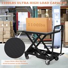 Hydraulic Lift Table   1100 Lbs Capacity Manual Single Scissor Lift Table 33 5  