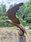 Antique Copper Eagle Weathervane With Orb  Repouss     24    Wingspan  19th-20th C 