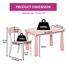 Domi Kids 3-piece Plastic Toddler Children s Activity Table   Chairs white pink 