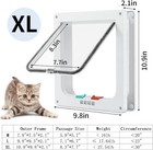 4 Way Pet Door Cat Puppy Dog Magnetic Lock Lockable Flap Door Frame Magnetic Abs