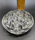Clear Glass Domed 13 Hole Flower Frog 4 5  Around 2  Tall Read Description