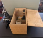 Perfect Model 804 Microscope Set W  Wooden Case  50x-750x Magnification