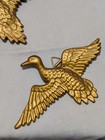 Vintage 1960s Gold Flying Ducks Wall Decor Set Of 3 Metal Hunting Lodge Mcm