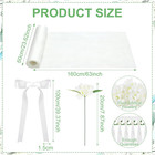 24 Set Wedding Aisle Chair Decorations For Wedding Ceremony Pew Decor Chiffon   
