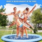 Splash Pad Sprinkler Mat Water Pool Inflatable Outdoor Play Toys For Kids Dogs 