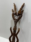 Vintage Gusle Wood Instrument   Ethnic Hand Carved   