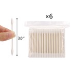 1200 Count 3  Pointed Cotton Swabs Double Precision Tip Cotton Buds With Pape   