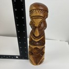 Vintage 9 5  Hawaiian Hand Carved Tiki Wood Statue Hawaii