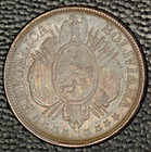 Bolivia  1897   50 Centavos  Bu  Toned  Silver