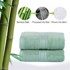 2 Pack Oversize Bamboo Cotton Bath Towels Premium Ultra Soft Absorbent Towel Set