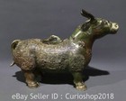 15 2  Old Chinese Dynasty Bronze Ware Fengshui Beast Animal Zun Sculpture