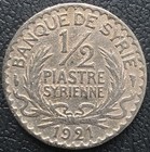 Lebanon Sy 1 2 Piastre 1921 a  Copper-nickel Km 68