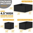 Spaceaid 6-pack Drawer Organizer Bins For Clothes  Underwear  Socks  Dresser Clo