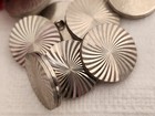 Lot Of 6 Large Vintage Silver-plated Metal Buttons 2 2 Cm Foot Ref 152