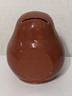 Antique Japanese Daruma Figurine Ceramic Piggy Bank Saving Box Red
