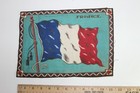 C1910s France Flag Tobacco Felt Antique Cigarette Cigar Premium 11 5  X 8 