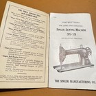 Singer Sewing Machine 31-15 Instruction Manual Booklet Book Vintage Original