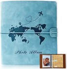 4x6  Leather Scrapbook Album With 50 Photos And 20 Writing Paper  Diy 6 Ring    