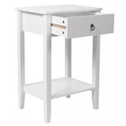 Nightstand Bedside Table End Table Storage Drawer Wood Bedroom Furniture White