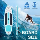 Inflatable Stand Up Paddle Board W  Premium Accessories 2-in-1 Paddle Stability
