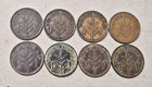 Palestine British Mandate One Mil Coins Lot 8 Mix Years 