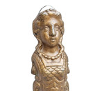 Vintage Old Antique Beautiful Tribal Girl Embossed Brass Door Handle collectible