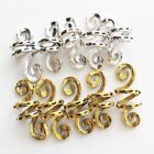 Golden Silver Viking Spiral Charms Hair Braid Dread Dreadlock Beads Clips Cuffs