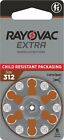 60 X Rayovac Extra 312 Size Hearing Aid Batteries Zinc Air 10 Packs Used By 2028