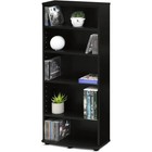 Tall Slim Media Storage Rack Adjustable Dvd Cd Game Shelf Organizer New