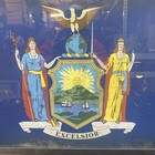 New York State Flag Excelsior Spicher  company  13972 Framed 26x17