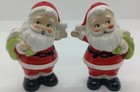 Vintage Christmas Ceramic Salt And Pepper Shakers Santa Claus  Japan