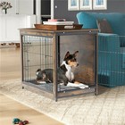 Large Wooden Dog Crate Indoor Cat House Furniture Dog Cage End Table Dog Kennels