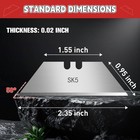 100 Pack Utility Knife Blades Sk5 Steel Heavy Duty Box Cutter Refills