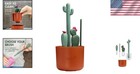 Charming Cacti Bottle Cleaning Brush Set - 4 Pieces In Terracotta Style