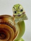 Enesco Snappy Snail Coin Bank Figurine Japan Collectible Read Vintage