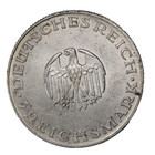 1929-a Germany Silver 3 Mark Lessing Weimar Republic Km 60